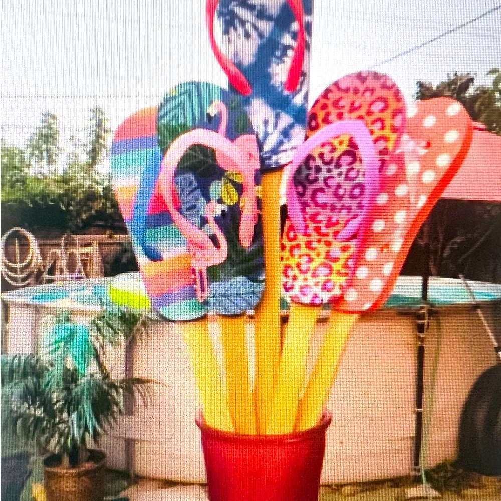 Handmade flip flop flyswatter-flip flops-Birthday gift-tropical house decor-